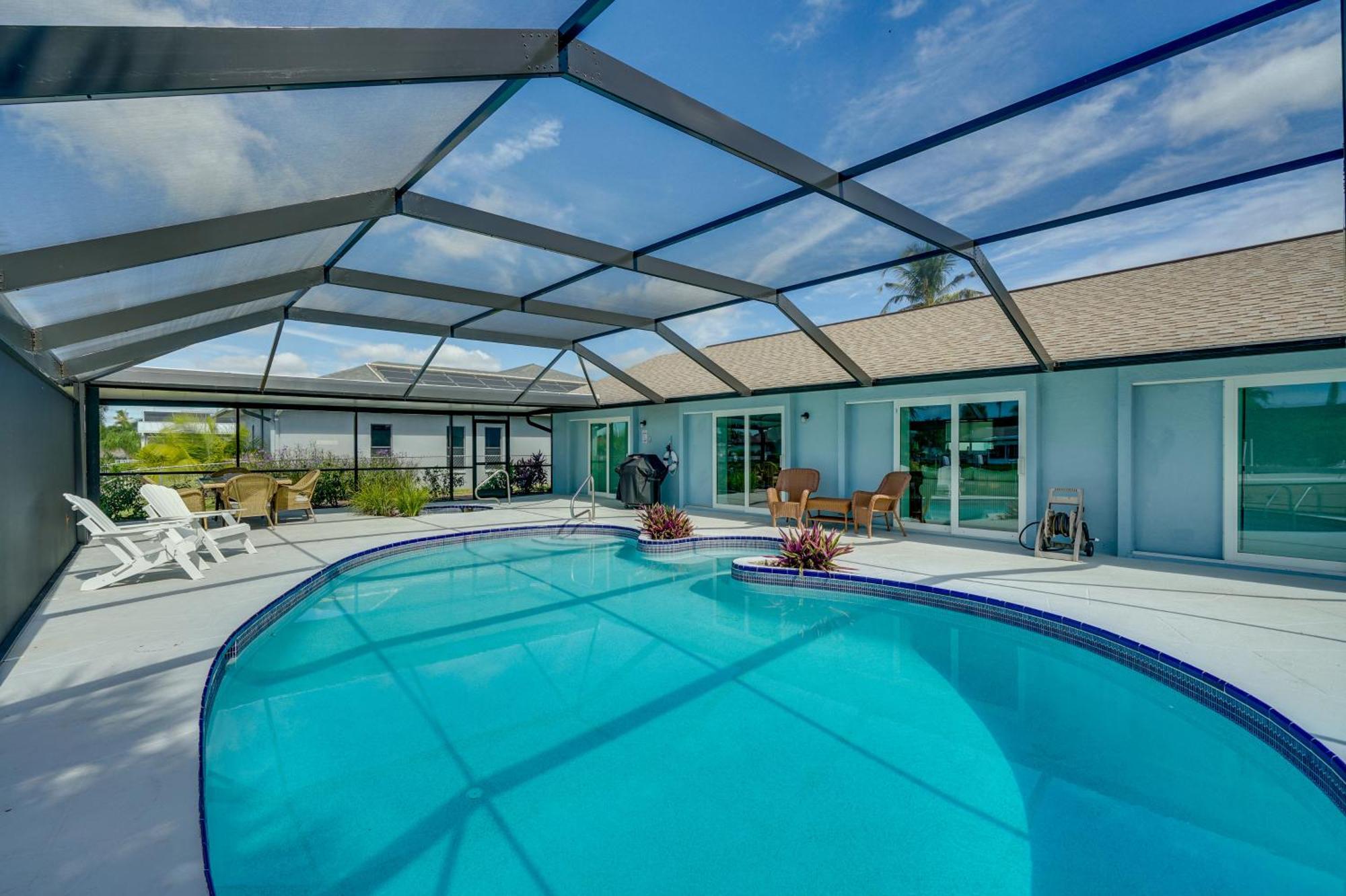 Beachy Cape Coral Home - Swim, Fish, Boat! Eksteriør billede